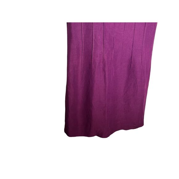 EVAN PICONE Womens Size 8 Purple Sheath Dress Short Sleeve Linen Blend - Picture 6 of 7